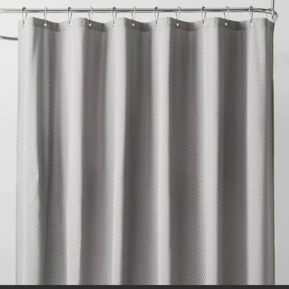 Design Made Basket Weave Shower Liner - Sleek Gray